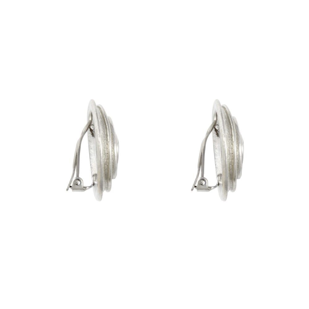 1990s Vintage Swirl Clip-On Earrings