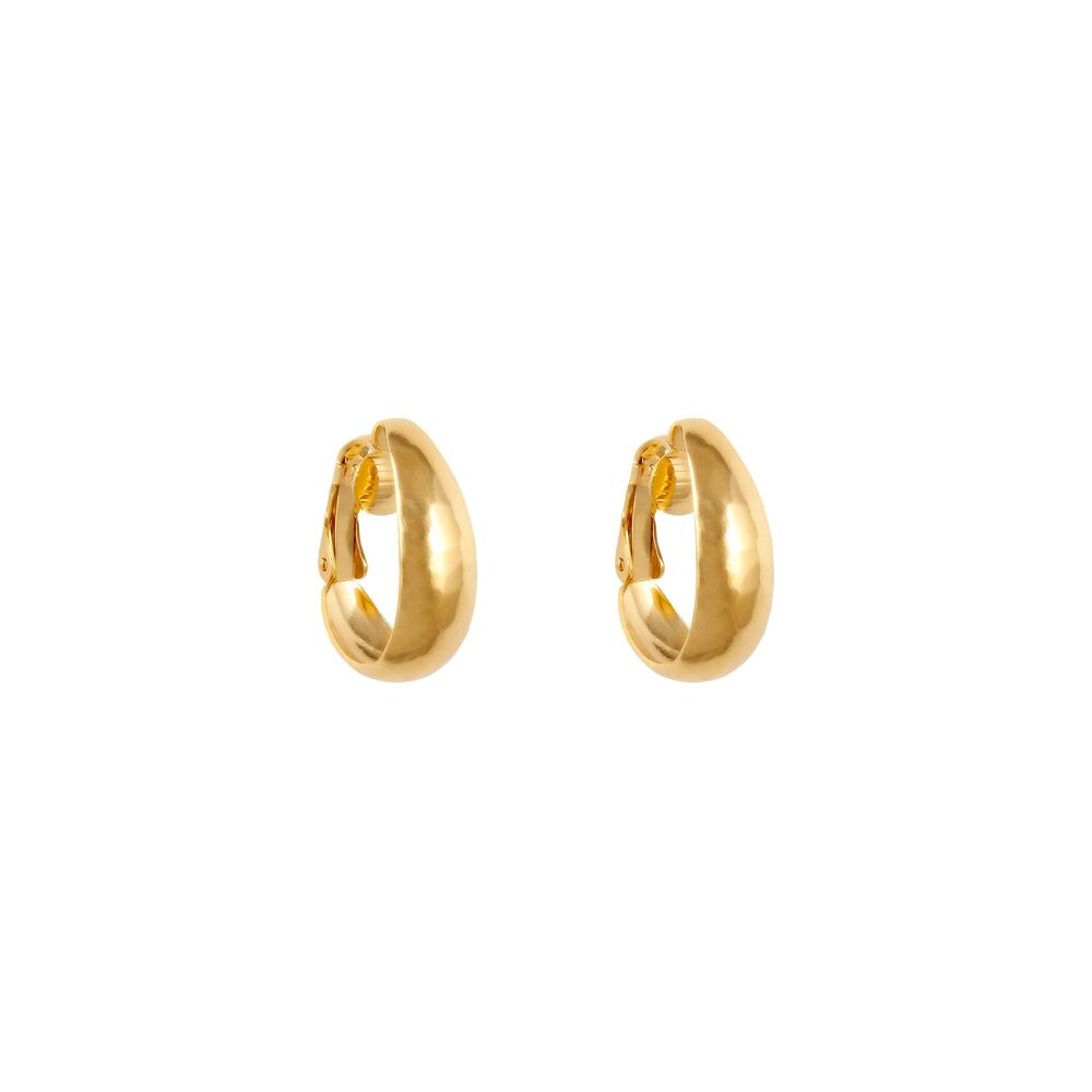 1990s Vintage Demi Hoop Clip-On Earrings