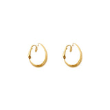 1990s Vintage Demi Hoop Clip-On Earrings