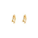 1990s Vintage Cream Enamel Clip-On Earrings