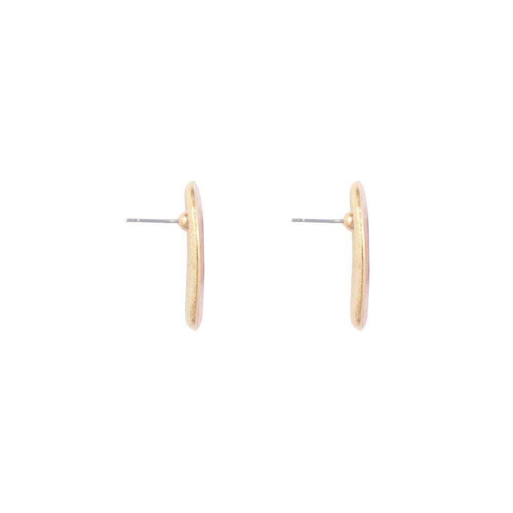 1990s Vintage Pink Enamel Rectangular Earrings