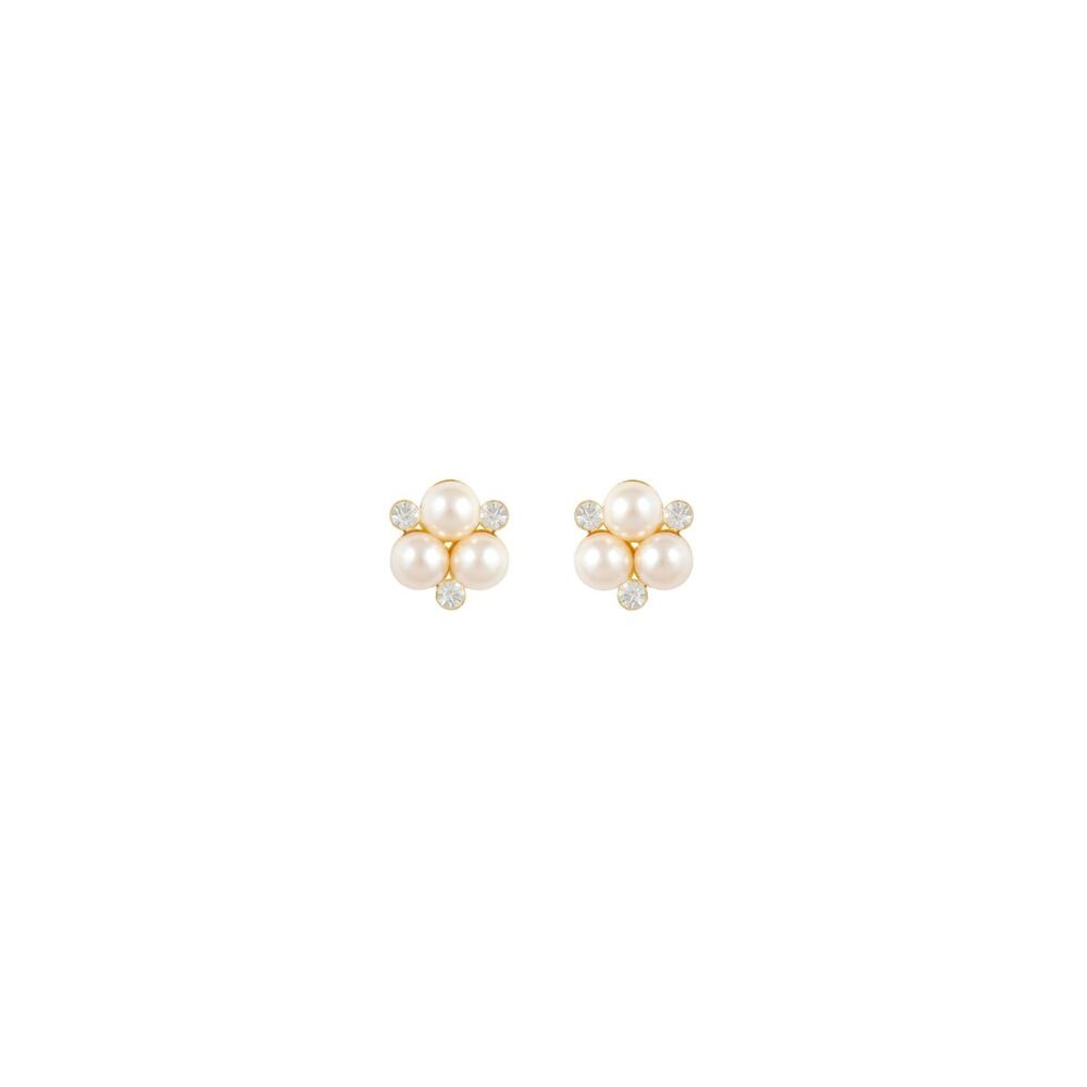 1990s Vintage Faux Pearl Clip-On Earrings