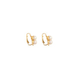 1990s Vintage Faux Pearl Clip-On Earrings