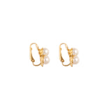 1990s Vintage Faux Pearl Clip-On Earrings