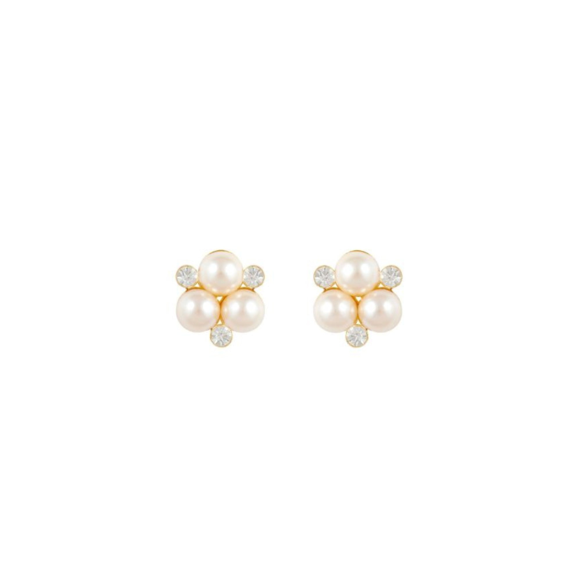 1990s Vintage Faux Pearl Clip-On Earrings