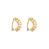 1990s Vintage Demi Hoop Clip-On Earrings