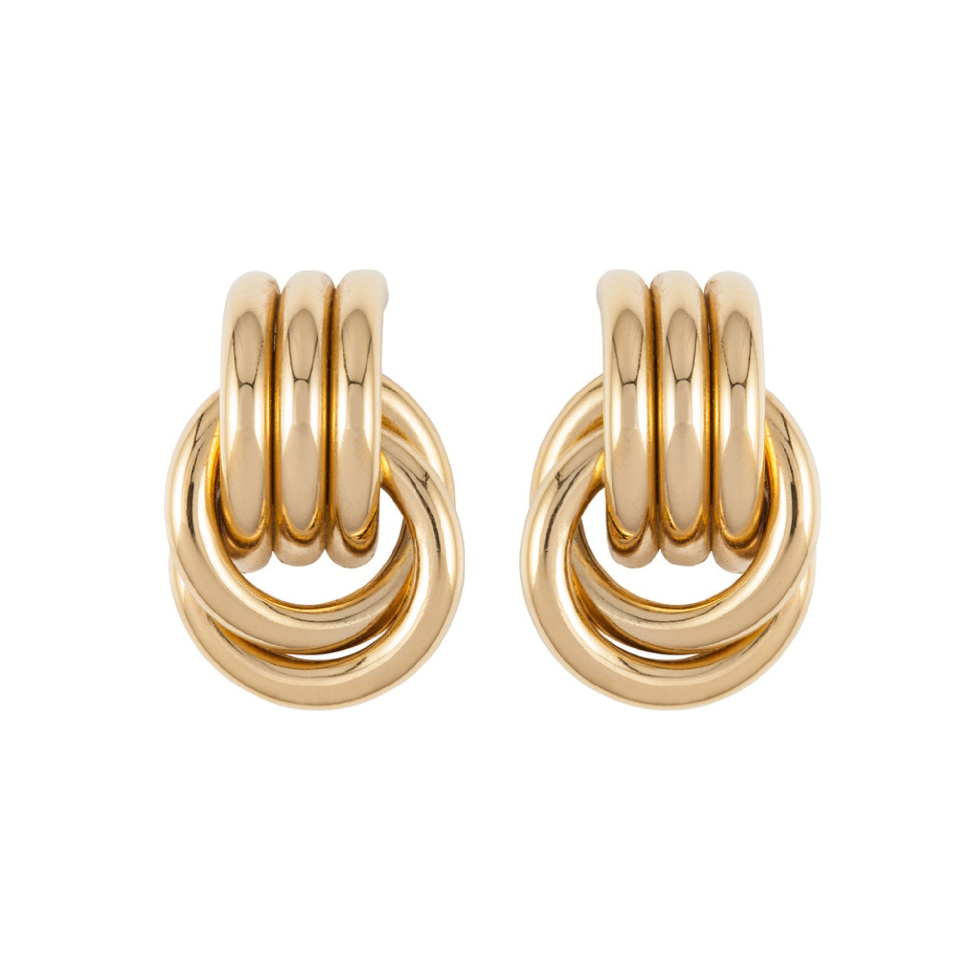 1980s Vintage Givenchy Tubular Knot Clip-On Earrings