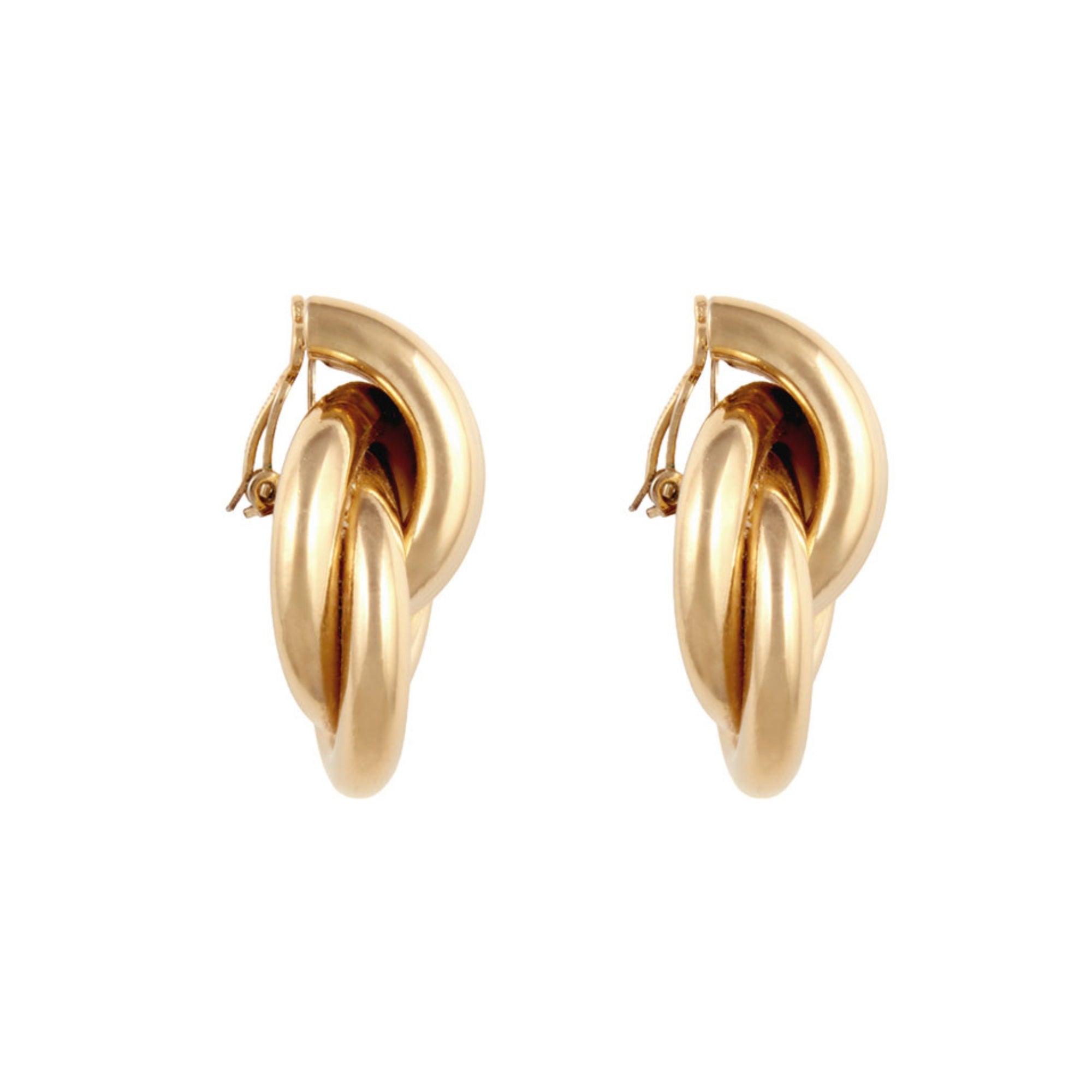 1980s Vintage Givenchy Tubular Knot Clip-On Earrings