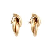 1980s Vintage Givenchy Tubular Knot Clip-On Earrings
