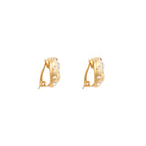 1990s Vintage Valentino Swarovski Crystal Heart Clip-On Earrings
