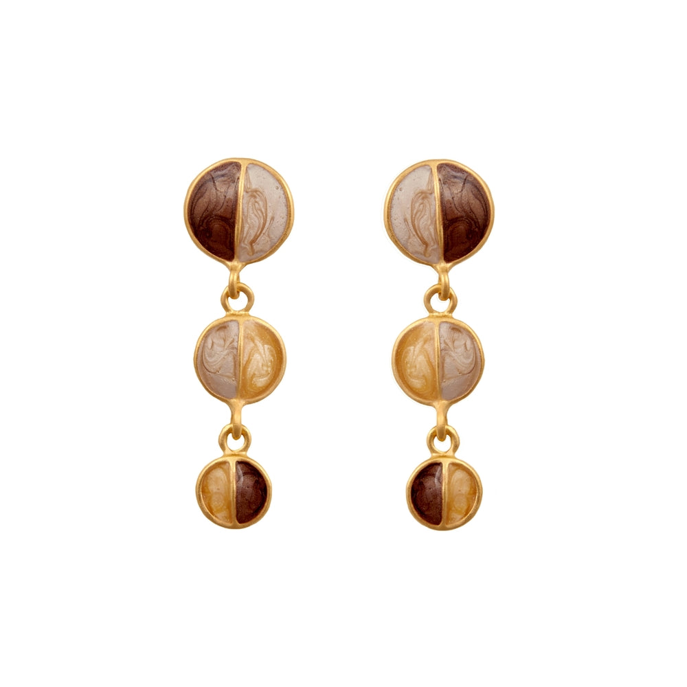 1990s Vintage Graduating Enamel Earrings