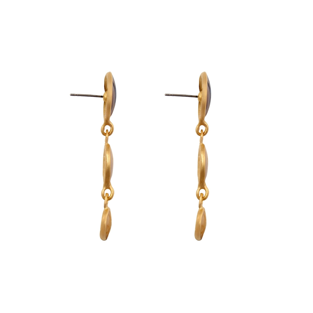 1990s Vintage Graduating Enamel Earrings