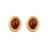 1990s Vintage Brown Clip-On Earrings