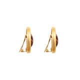 1990s Vintage Brown Clip-On Earrings