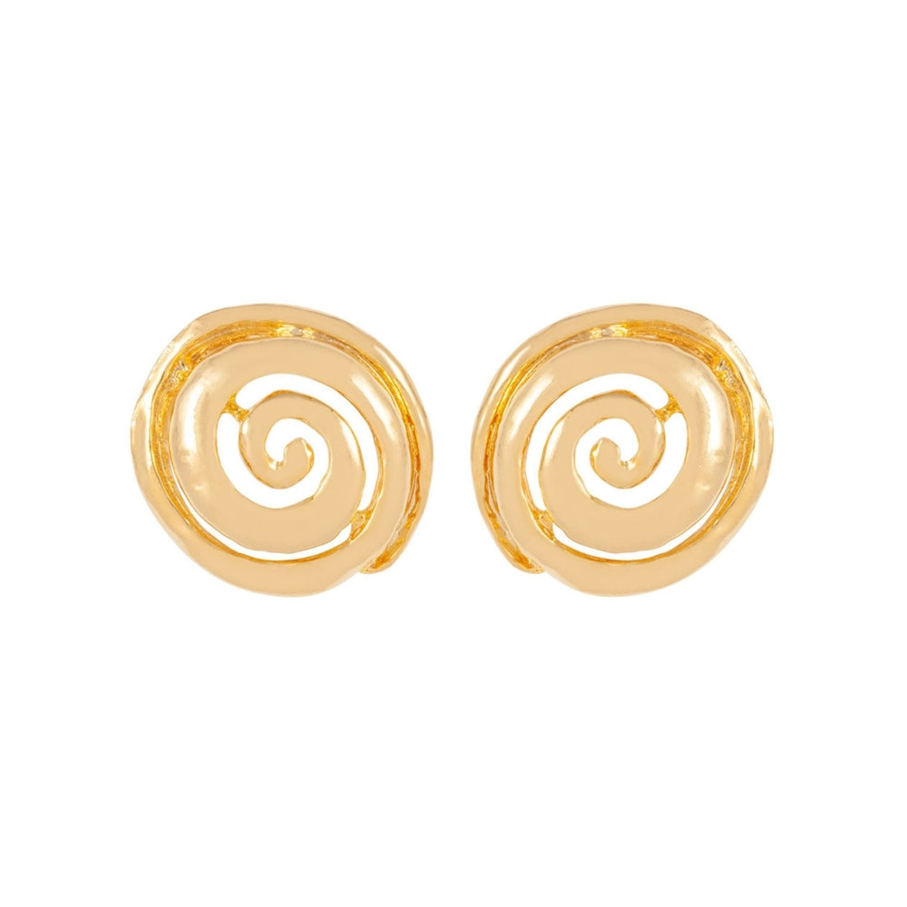 1990s Vintage Stylised Swirl Earrings