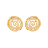 1990s Vintage Stylised Swirl Earrings