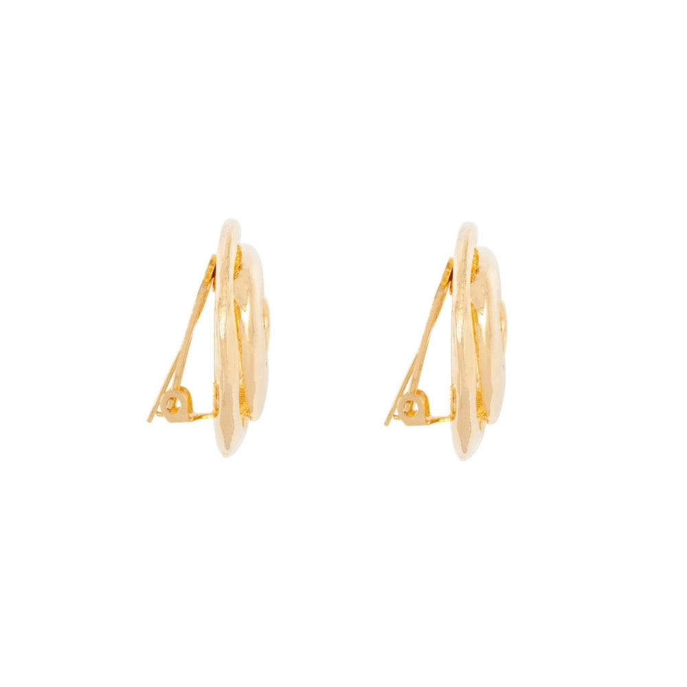 1990s Vintage Stylised Swirl Earrings