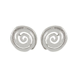 1990s Vintage Stylised Swirl Clip-On Earrings