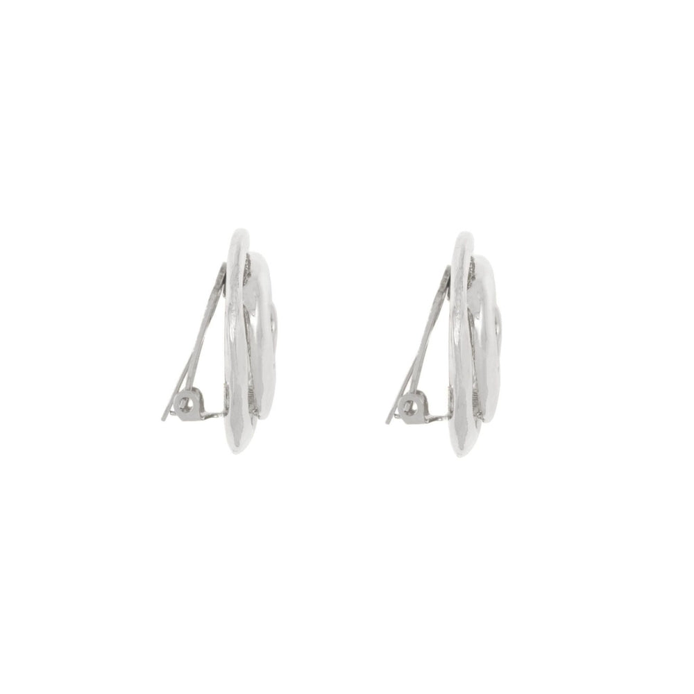 1990s Vintage Stylised Swirl Clip-On Earrings