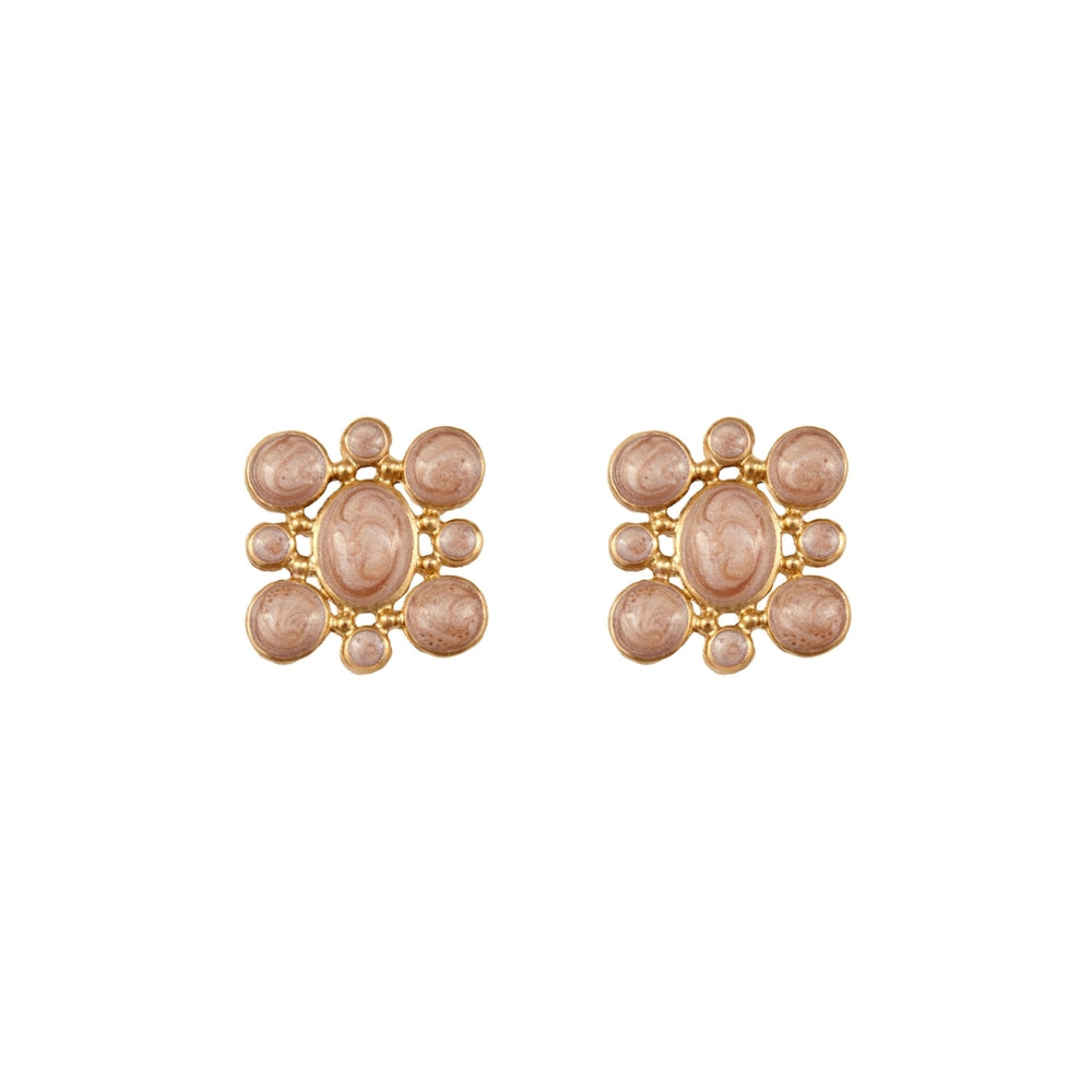 1990s Vintage Pink Renaissance Revival Earrings