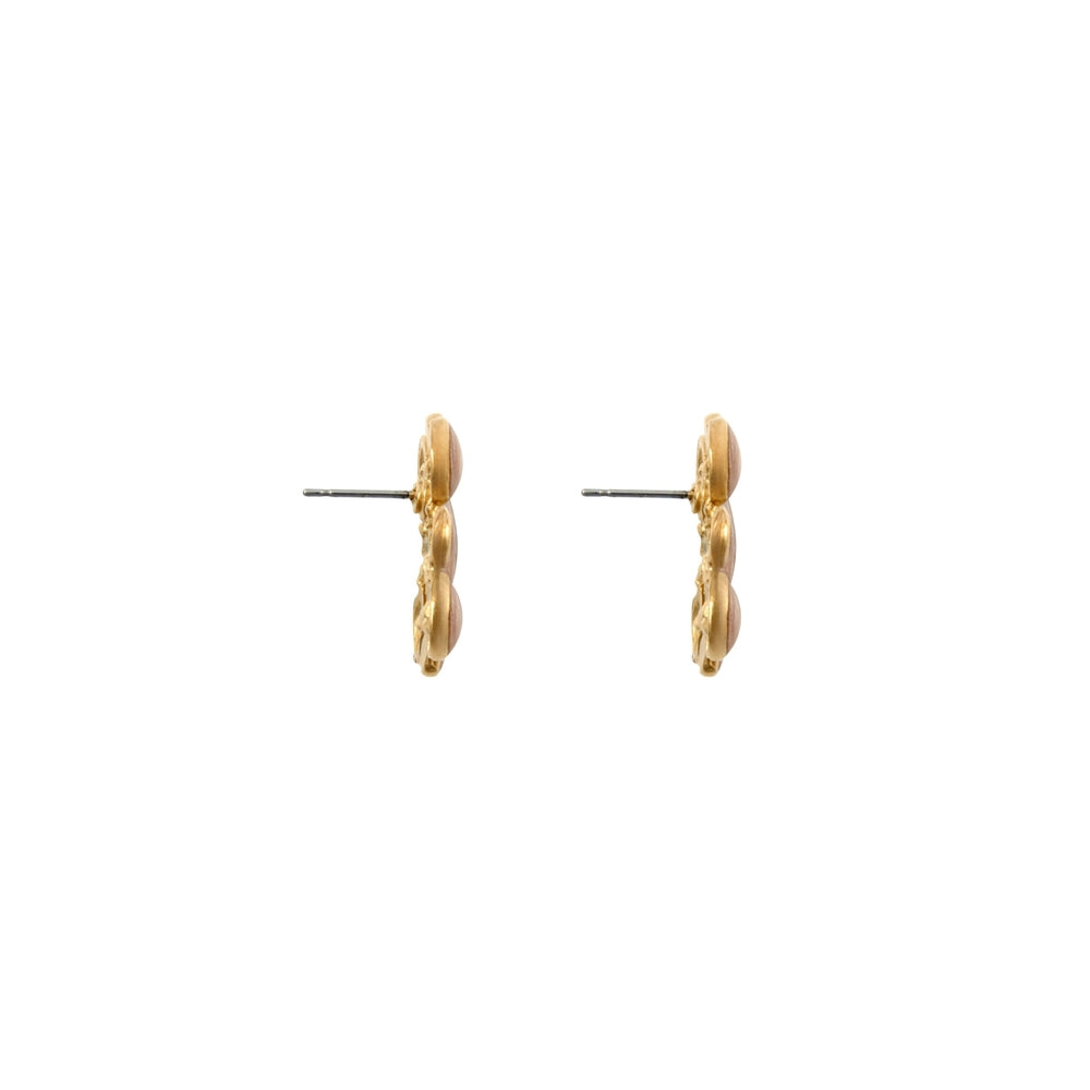 1990s Vintage Pink Renaissance Revival Earrings