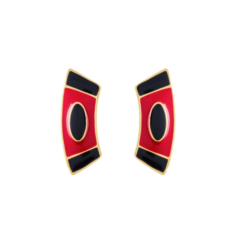1980s Vintage Monet Geometric Earrings