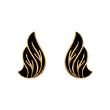 1980s Vintage Monet Stylised Leaf Clip-On Earrings