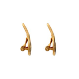 1980s Vintage Monet Stylised Leaf Clip-On Earrings