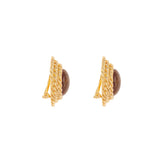 1990s Vintage Brown Clip-On Earrings