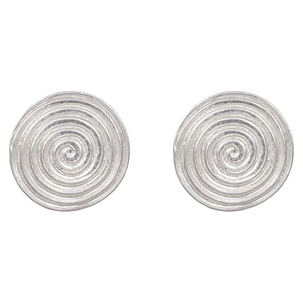 1990s Vintage Spiral Clip-On Earrings