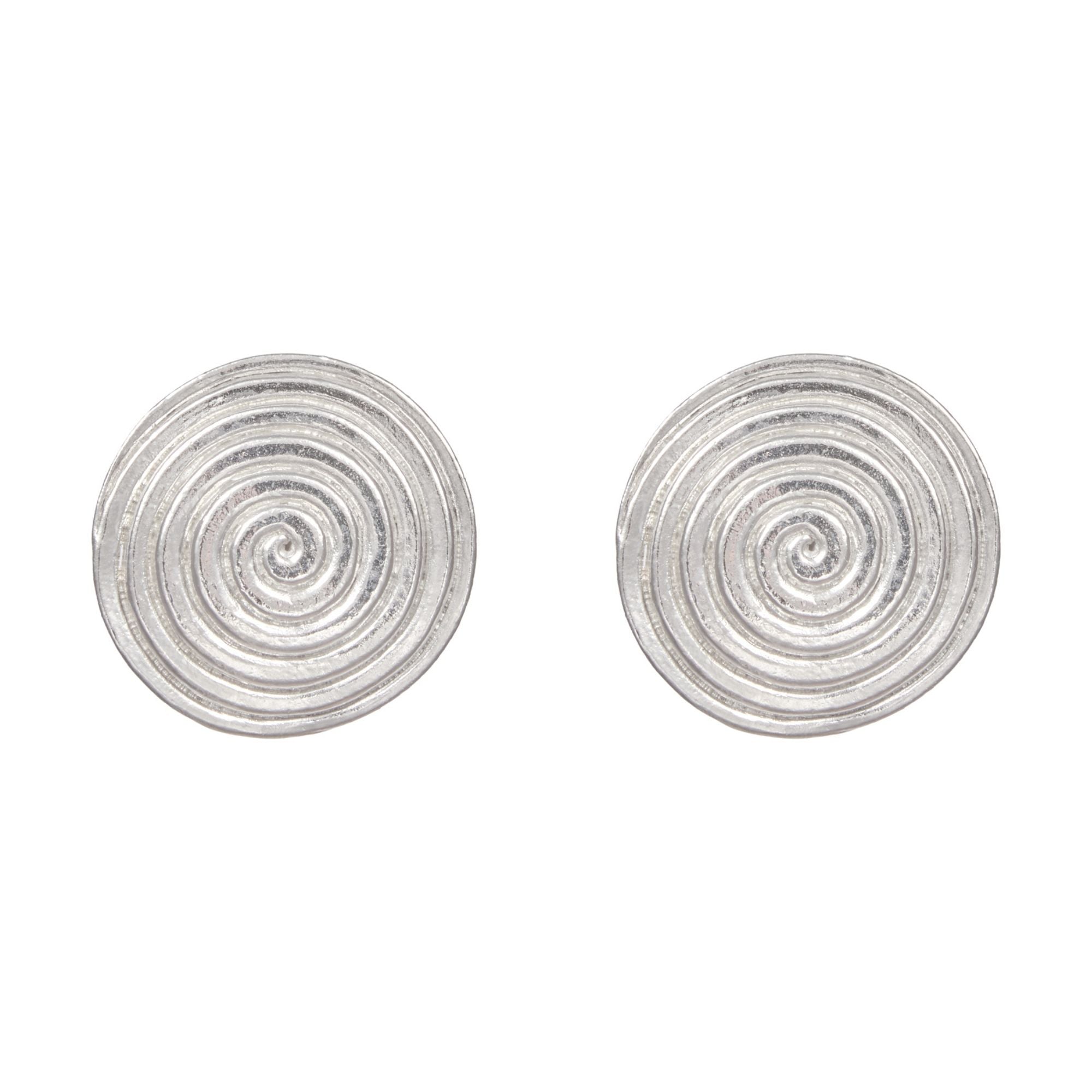 1990s Vintage Spiral Clip-On Earrings