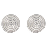 1990s Vintage Spiral Clip-On Earrings
