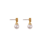1980s Vintage Faux Pearl Floral Earrings