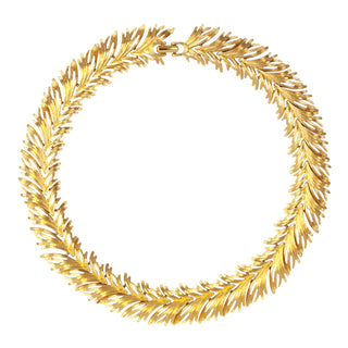 1950s Vintage Monet Golden Seagrass Necklace