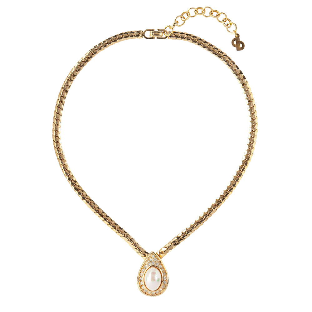1980s Christian Dior Vintage Faux Pearl Pendant