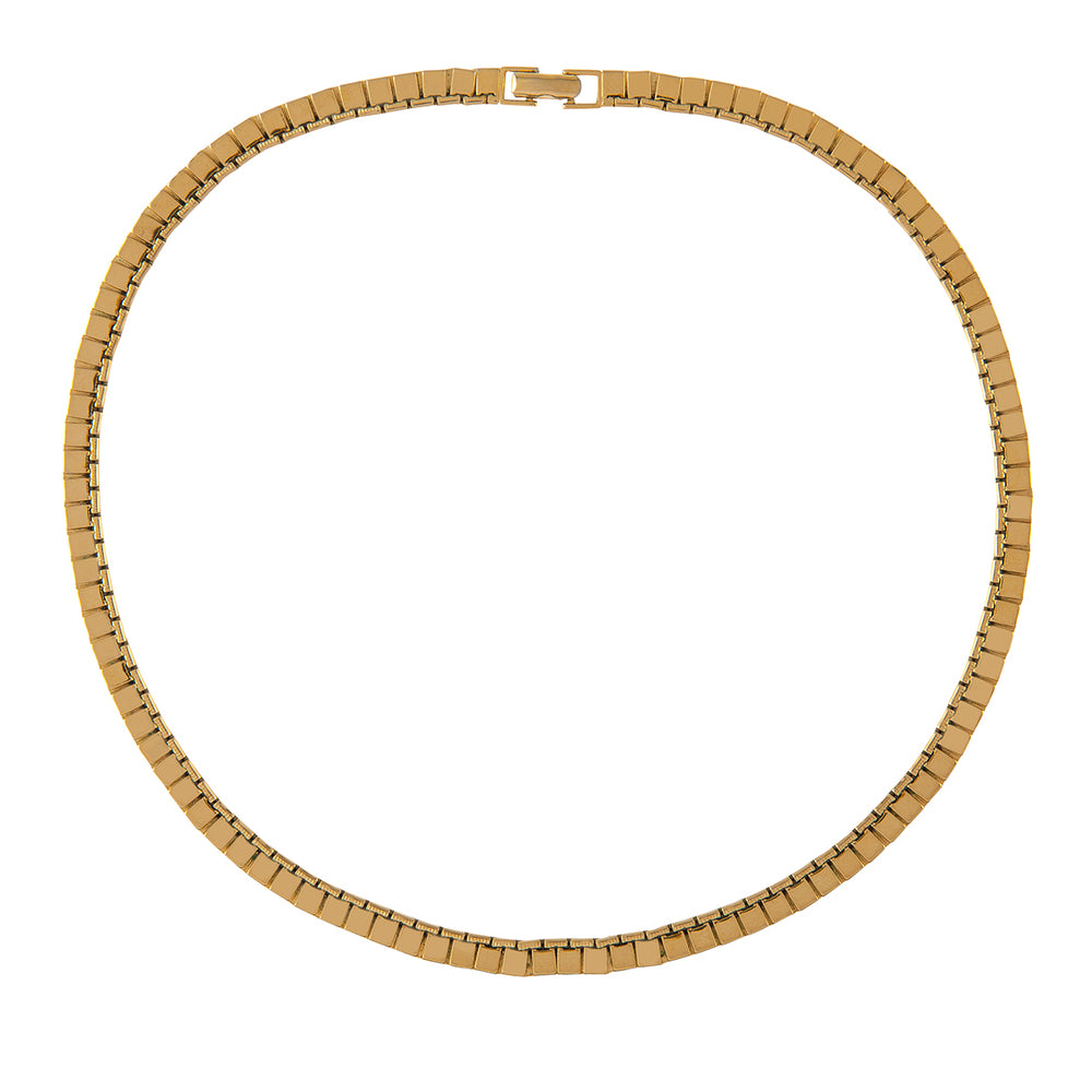 1980s Vintage Napier Square Link Necklace