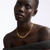 1980s Vintage Napier Square Link Necklace