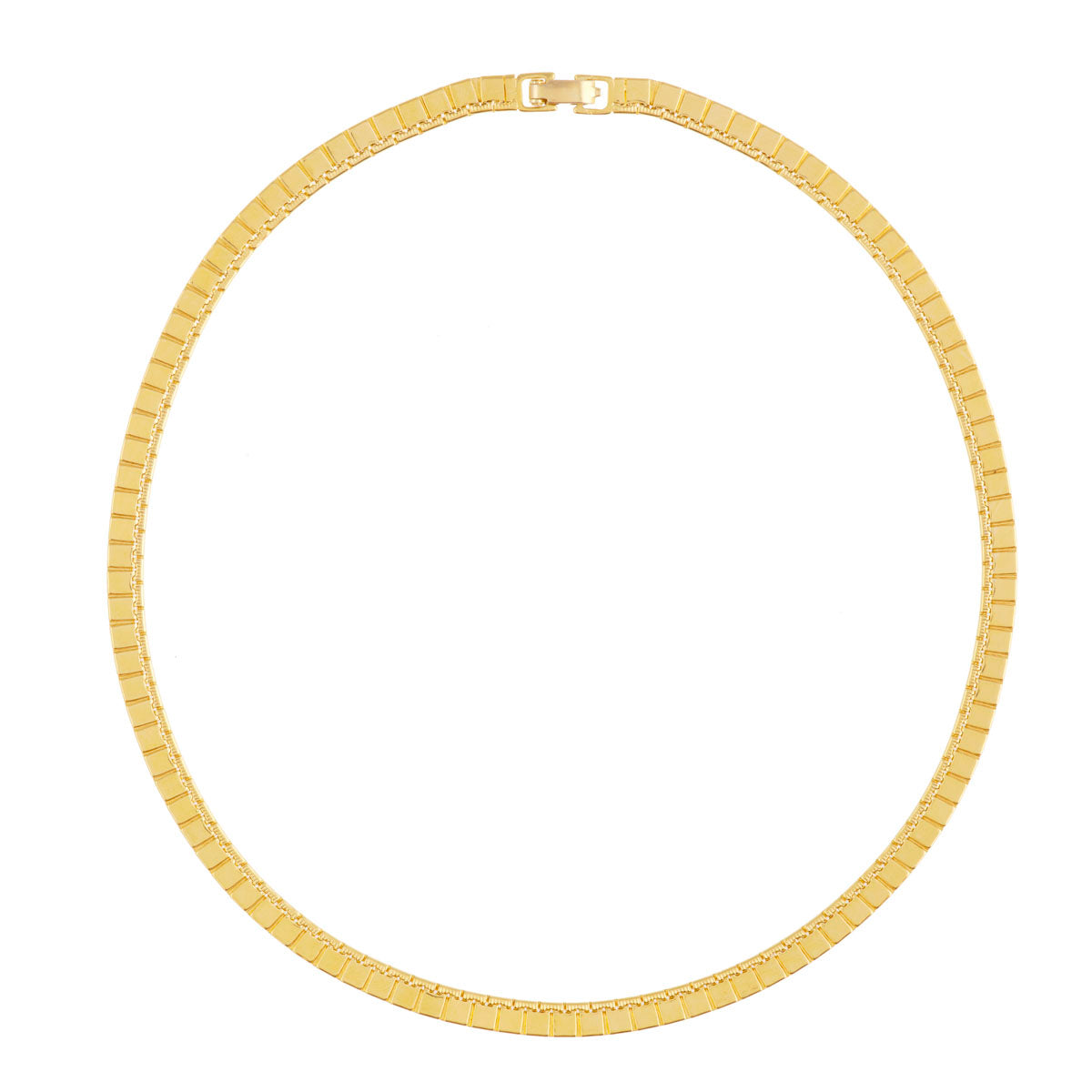 1980s Vintage Monet Square Link Necklace