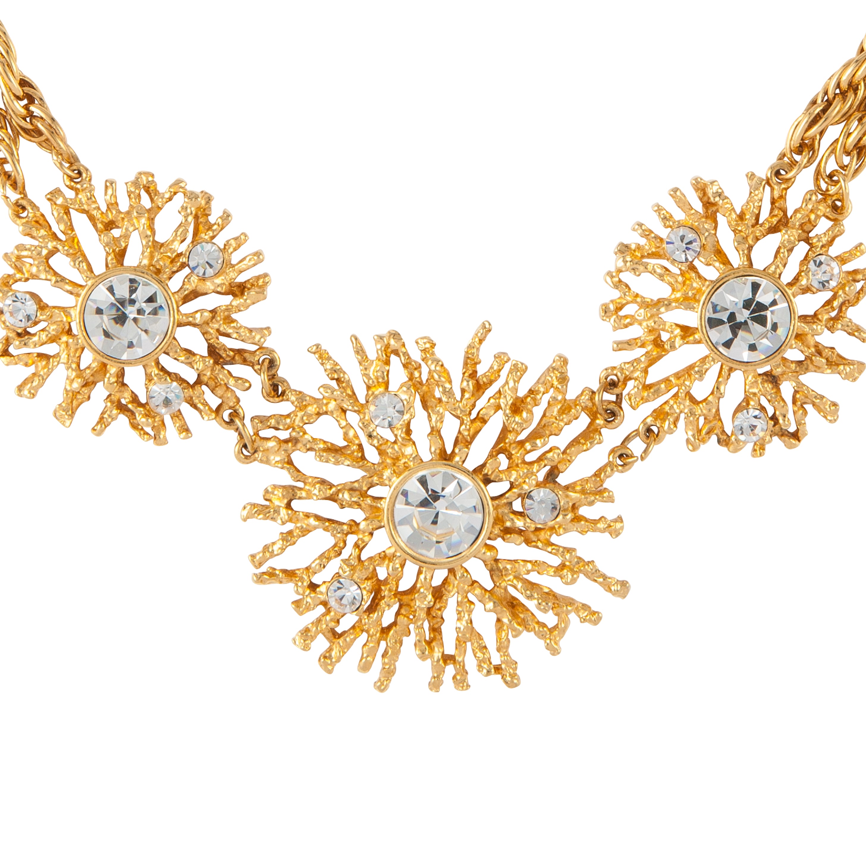 1990s Vintage Kenneth Jay Lane Swarovski Crystal Necklace