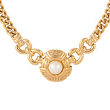 1980s Vintage Givenchy Chain Faux Pearl Necklace