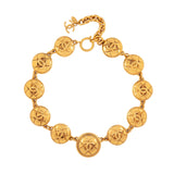 1980s Vintage Chanel Statement Quilted Necklace