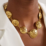 1980s Vintage Chanel Statement Quilted Necklace
