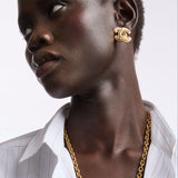 1980s Vintage Chanel Quilted Clip-On Earrings