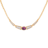 1980s Vintage D'Orlan Faux Amethyst Necklace