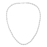 1990s Vintage Silver Plated Rope Chain