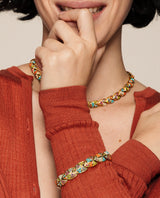 1980s Vintage D'Orlan Jewel Toned Swarovski Crystal Bracelet