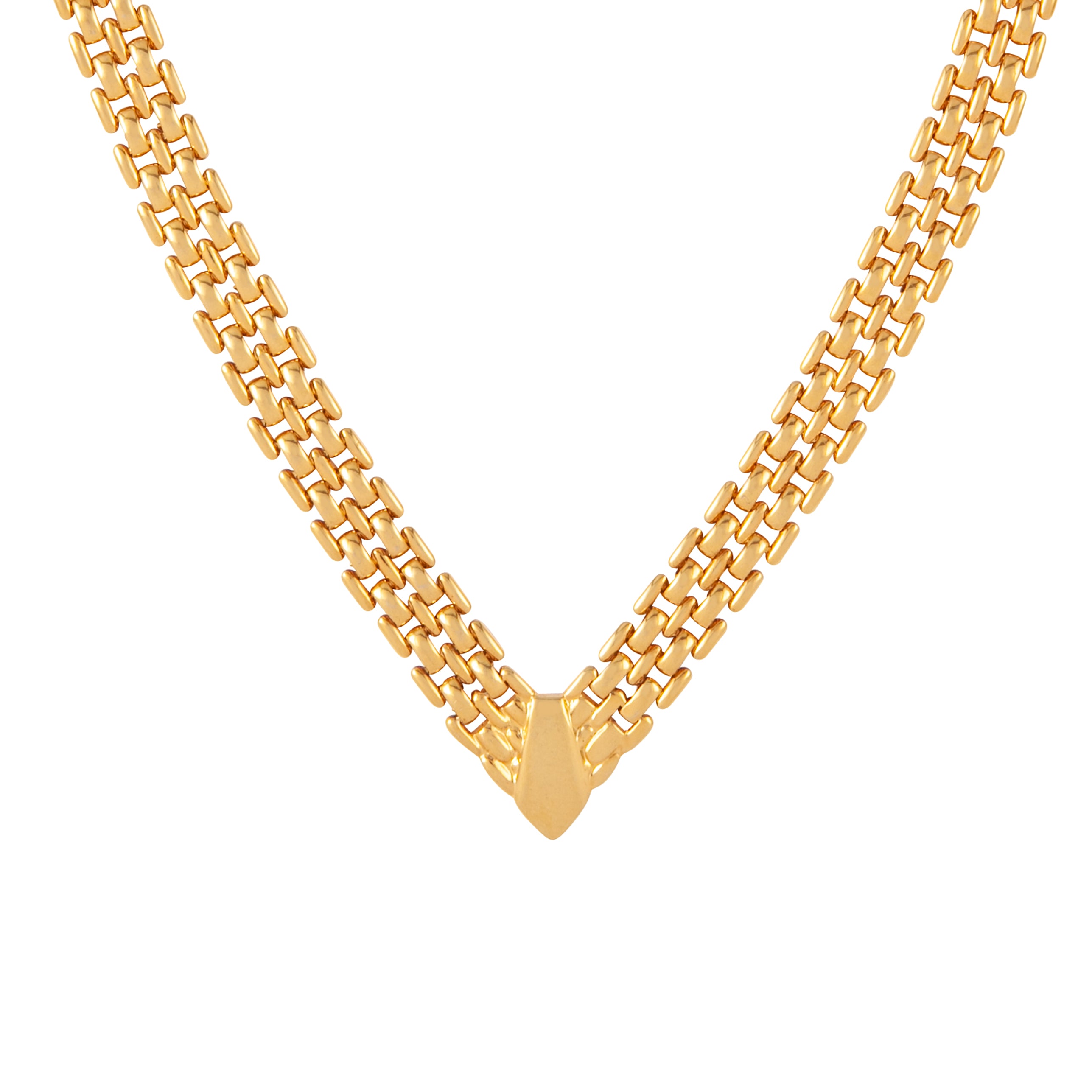 1980s Vintage Napier Watchband V Necklace