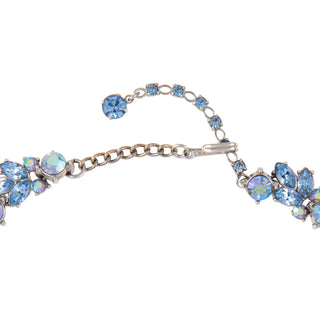 1950s Vintage Trifari Blue Crystal Necklace