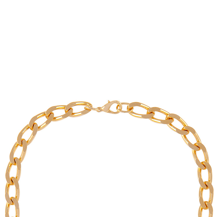 1990s Vintage Oval Link Chain Necklace