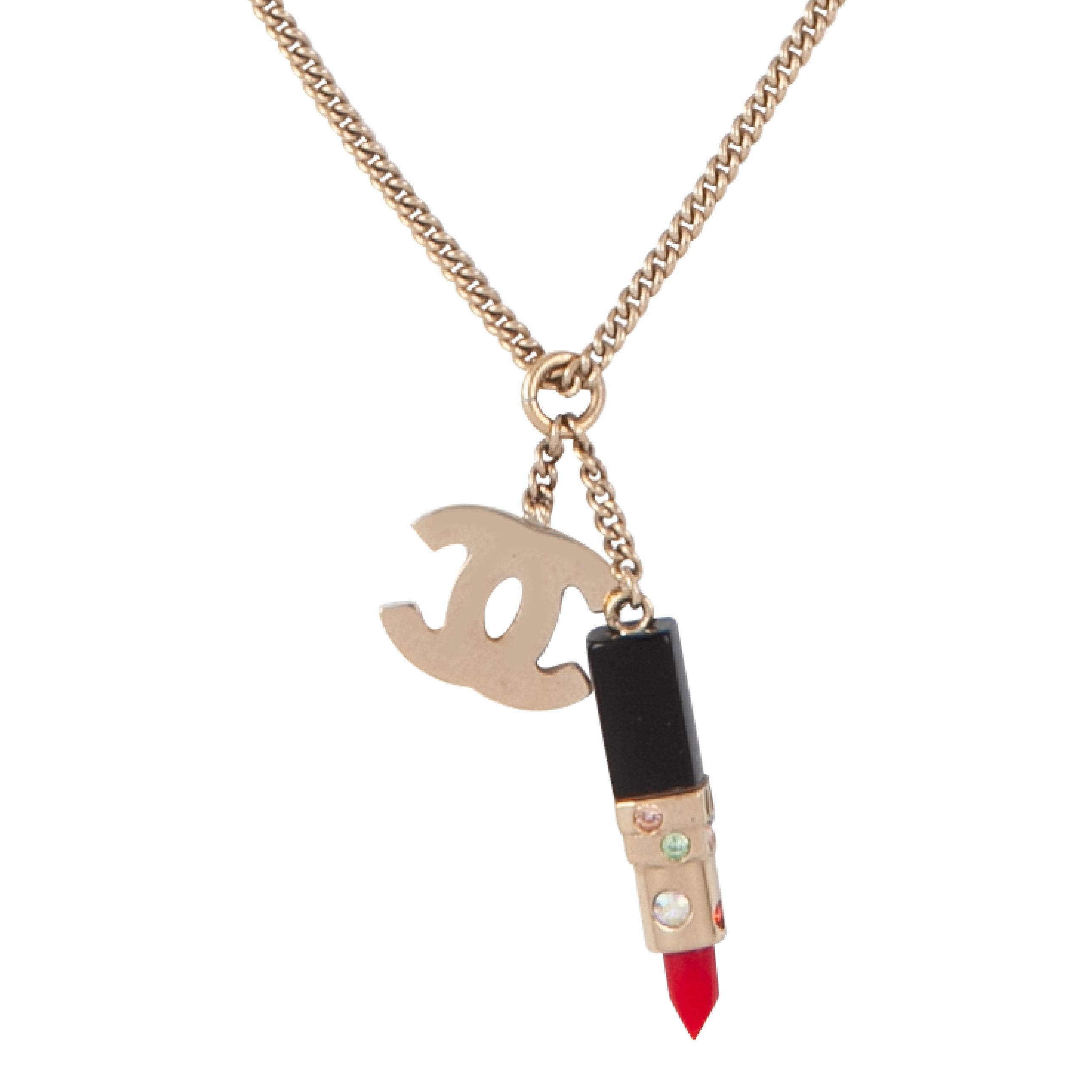 2004 Chanel Lipstick Pendant Necklace